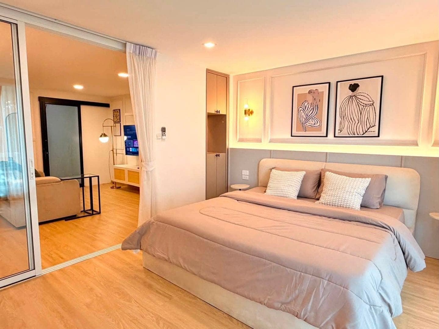 รูปห้องจริง The Waterford Sukhumvit 50 1 ห้องนอน